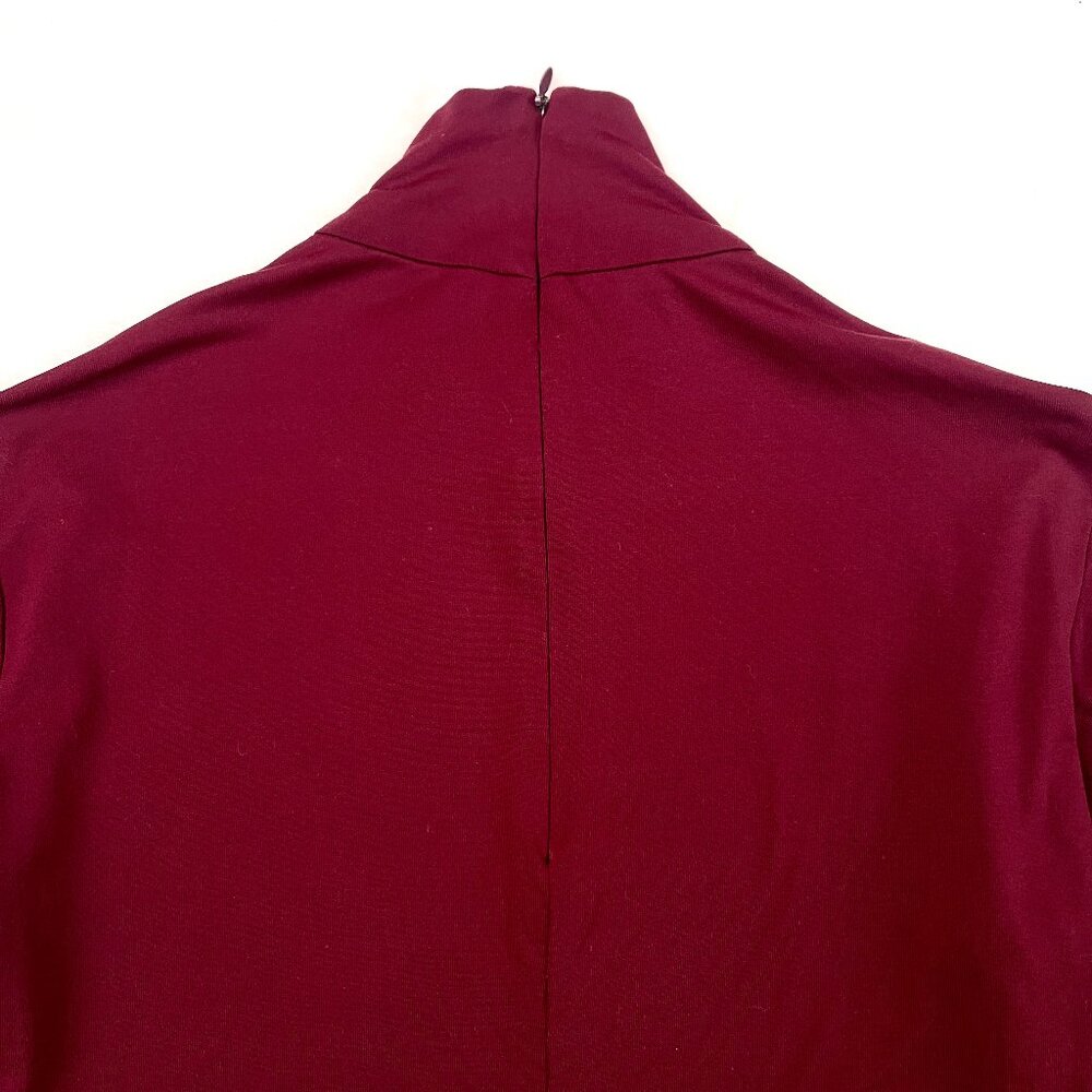 Susan Lazar turtleneck Long Sleeves Bordo Top S $150 - Picture 8 of 9